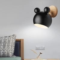 Lámpara de pared Modern color Hierro Mickey lámpara de pared Sala de estar dormitorio habitación decoración nórdica Hogar - details 1
