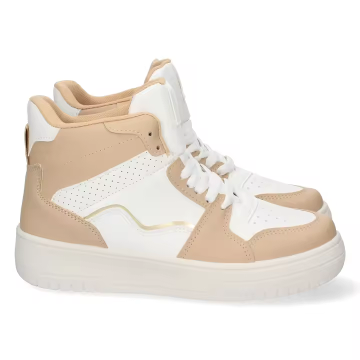 PuntoSalao Sneakers abotinada mujer color kaki - 1