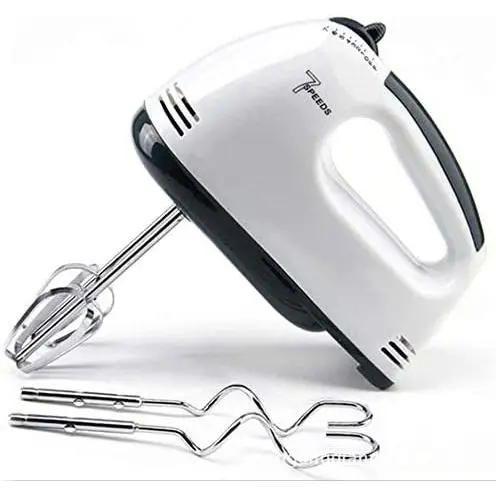 Batidora de mano eléctrica, batidora de 7 velocidades, batidora de mano con batidora y gancho para amasar, para pasteles, nata, brownies - 1