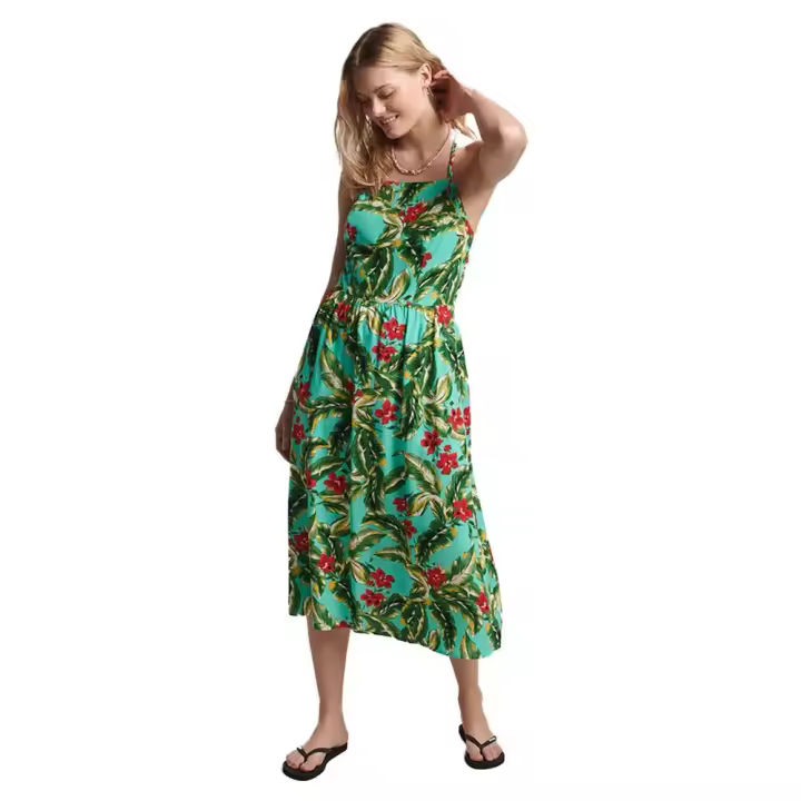 Superdry Vestido Vintage Cami Maxi Verde - 1