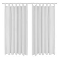 2 cortinas micro-satinadas con trabillas 140 x 175 cm en color Crema/Verde/Blanco | protección solar decorativa para ventanas hogar oficina dormitorio fácil de instalar - details 2