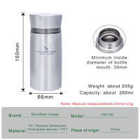 Botella De Viaje Inoxidable Boundless Voyage Ti3014D 280ml Aislada Para Mantener Caliente O Fría Con Manija Portátil Para Coche Y Viajes - details 1