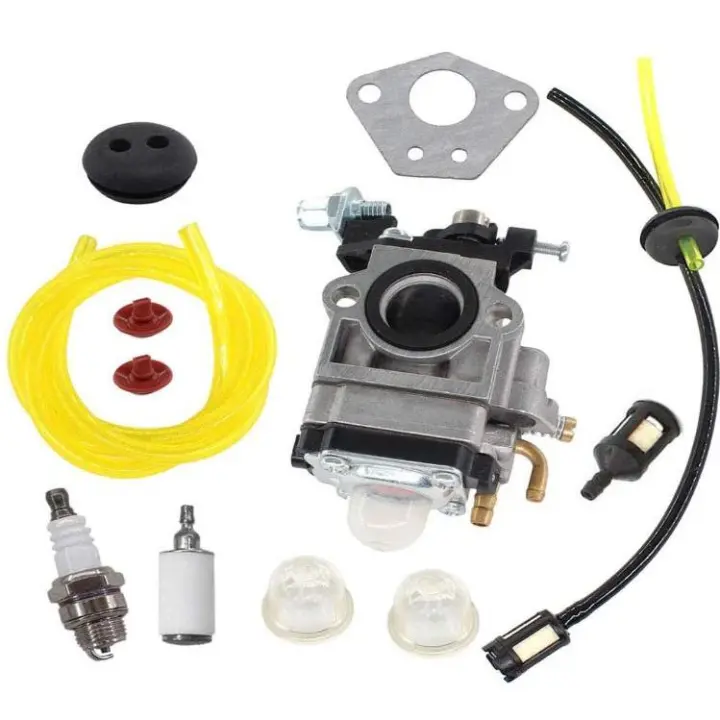 Kit de carburador para 52cc 49cc 43cc desbrozadora motor bujía de filtro de combustible - 1
