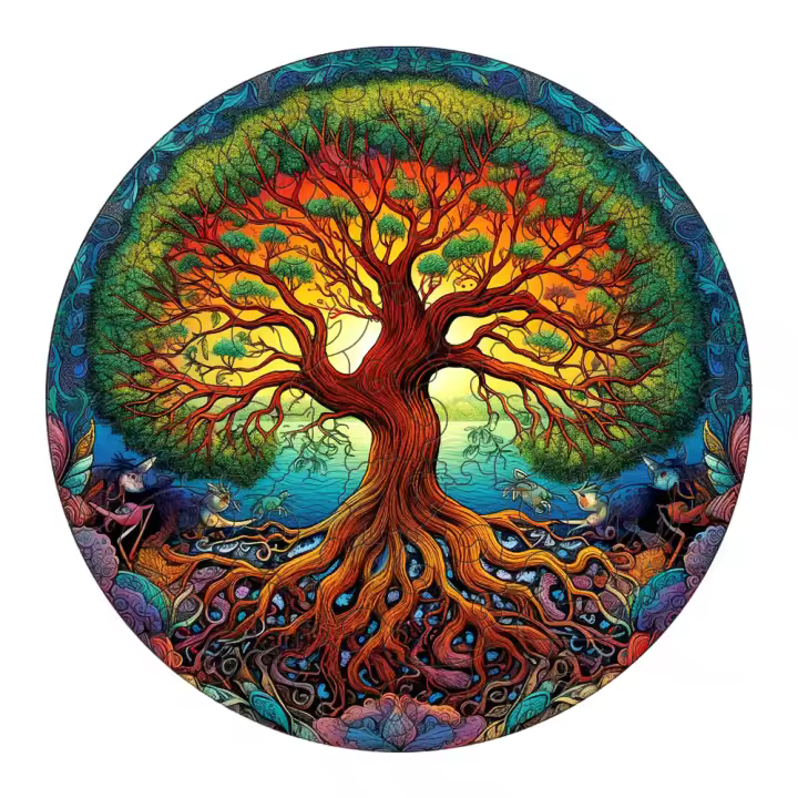 Rompecabezas 3D De Madera Tema De La Vida Verde Nueva Figura De Árbol Juego De Ocio Para Adultos Y Niños Regalo Educativo Dificultad Alta A3 - 1