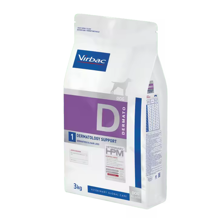 Virbac Veterinary HPM D1 Dermatology Support Pienso para Perros - 1