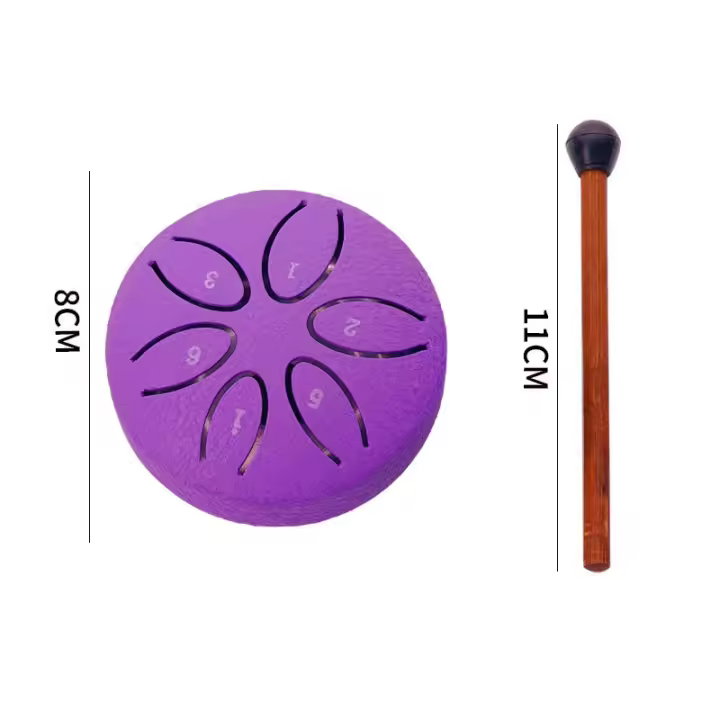 Bombo De Lengua De Acero De 3 Pulgadas Con Mallets Y Proceso De Acentuación Instrumento De Percusión Para Meditación Y Yoga - 1