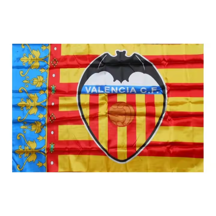 Bandera Valencia Club de Fútbol Senyera grande 100x150cm adaptada para palo BNVALSE - 1