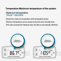 Gauge Medidor De Temperatura Del Motor LCD Antirroto Doble Canal Con Retroiluminación Verde Para ATV Motocicleta Barco - details 6
