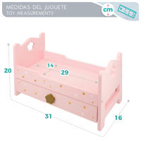 WOOMAX Cama madera para muñecas - details 4