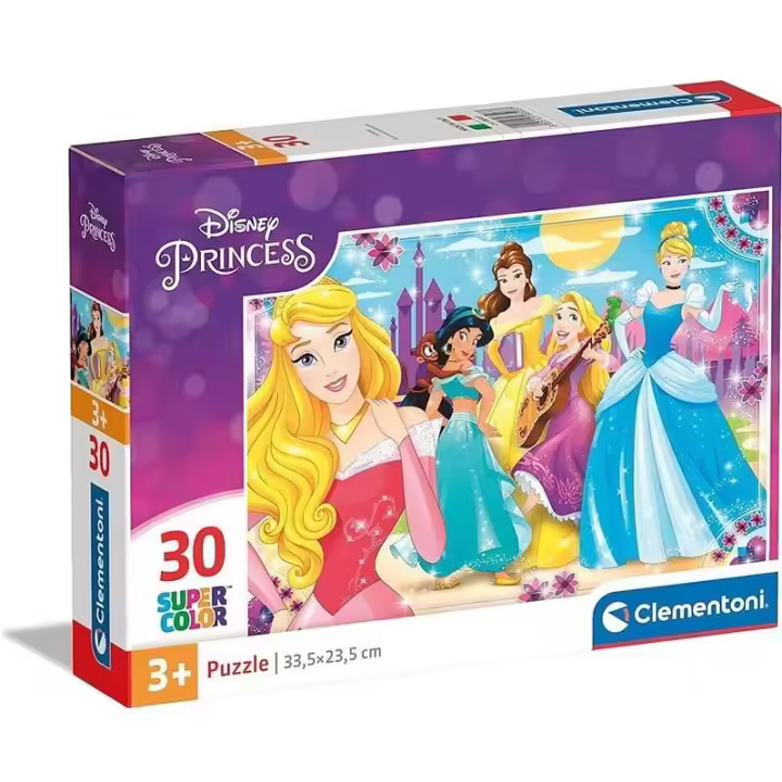 PUZZLE INFANTIL 30PIEZAS PRINCESAS DISNEY 33,5X23,5cm CLEMENTONI - 1