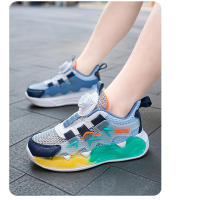 Zapatillas De Verano Para Niños Y Niñas Con Hebilla Rotativa Y Luz Propia Zapatos De Caminar Transpirables Talla True Fit Material Superior De Malla - details 8