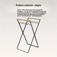 Estante Plegable Para Basura De Cocina Y Exterior Soporte De Bolsa De Plástico Mango De Madera Y Acero Inoxidable - details 1