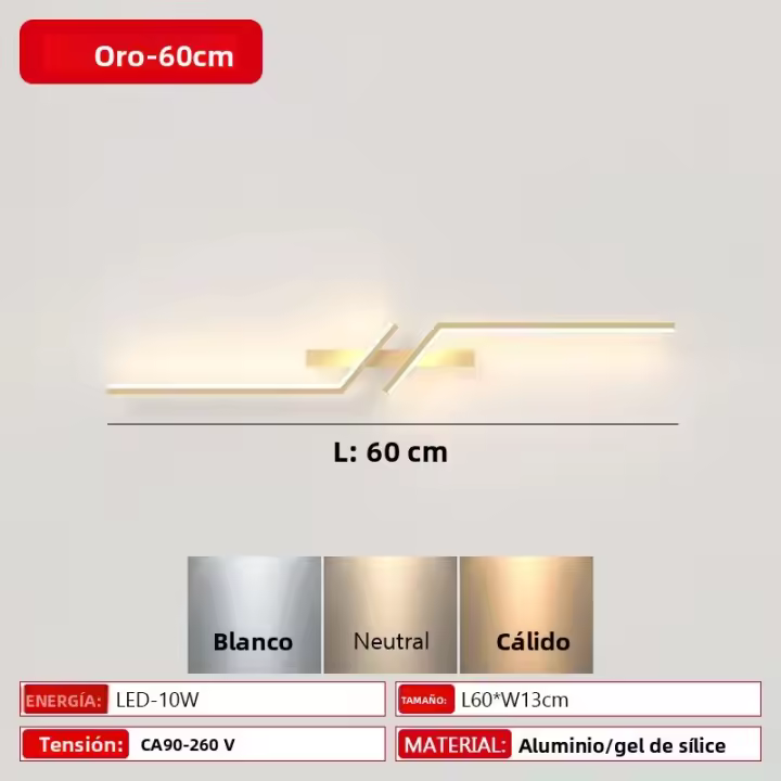 Lámpara De Pared LED Moderna 13W-18W Luz Para Dormitorio Y Sala De Estar Iluminación Interior Doméstica Con Sombrilla Aluminio Ajustable - 1