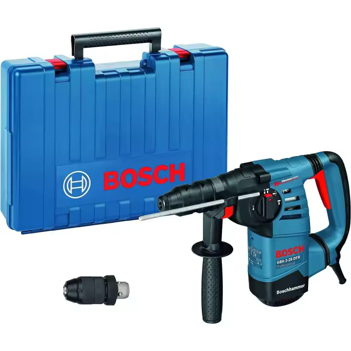 Bosch Professional GBH 3-28 DFR - Martillo perforador (3,1 J, Ø máx. hormigón 28 mm, SDS plus + cilíndrico, en maletín) - 1