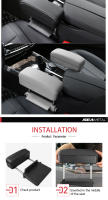 Caja De Reposabrazos Para Coche Soporte De Codo Ajustable Organizador De Espacio Entre Asientos Almohadilla De Reposabrazos Universal Accesorios Para Coche Material PU Cuero - details 10