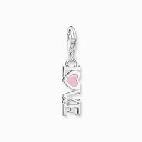 Thomas Sabo Colgante Charm Mujer Love con corazón rosa y piedra plata 2011-041-9 - details 0