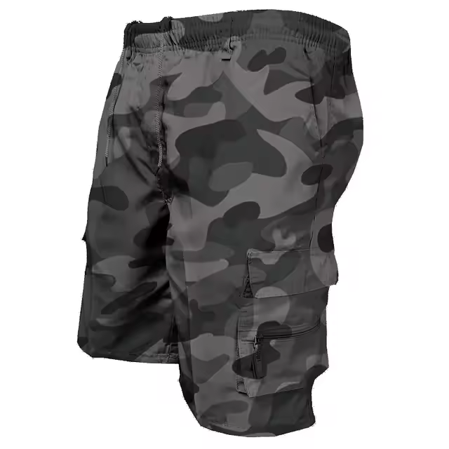 Shorts De Cargo Para Hombre Pantalones Tácticos Casuales Con Gran Bolsillo Deporte Moda Shorts De Verano De Pierna Media - 1