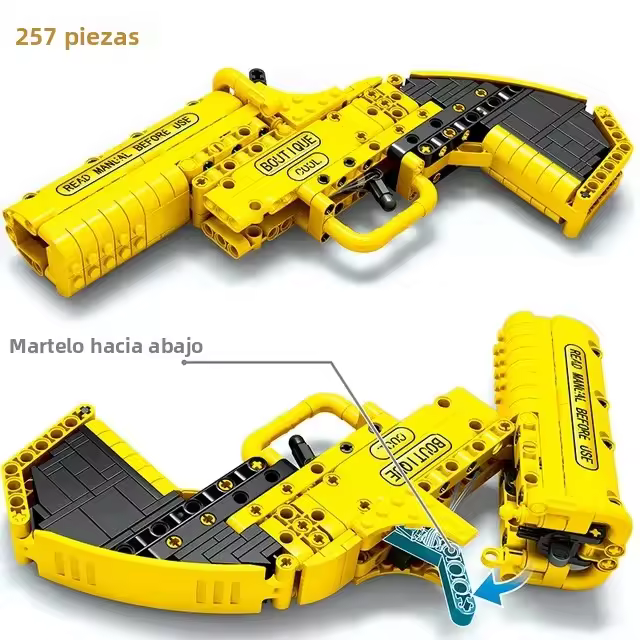 Bloques De Construcción Militar Serie 257pcs Pistola De Señal WW2 Arma DIY Con Disparo De Foco Juguetes Para Niños Bloques De Bricolaje Técnicos Altos - 1