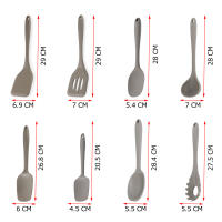 Family - Utensilios de Cocina de Silicona Antiadherente y Resistentes al Calor sin BPA. Incluye: Cazo de Servir, Cuchara, Espátula ranurada y más - details 0