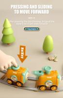 Pequeño Tren Inertia Press Con Silbato Juguete Interactivo Para Padres Y Niños Coche De Dibujos Animados Resistente Al Impacto Para Bebés - details 3