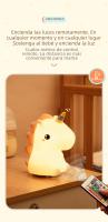 Lámpara Nocturna De Silicona Unicornio Para Niños Luz LED Recargable Por USB Decoración De Habitación Animal Cartoon Lámpara Táctil Para Regalos - details 5