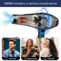 Secador de pelo profesional potente JBW-2800 de 2000 W para uso personal y de Salón - details 1