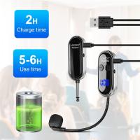XIAOKOA Micrófono Inalámbrico Con Auricular Y Manija 2 En 1 Pantalla Digital LED Rango De 50 Mts Uso Para Escenario - details 3