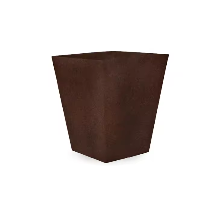 Newgarden - CAMOMILA Macetero Cuadrado para Flores y Plantas Muy Resistente para Exterior e Interior de Estilo Rústico. Varios Colores. Hecho de Polietileno en España - 1
