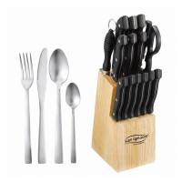 Tacoma de madera con 15 Cuchillos de Acero Inoxidable + Juego de Cubiertos 24 Piezas Acabado Mate San Ignacio - details 0
