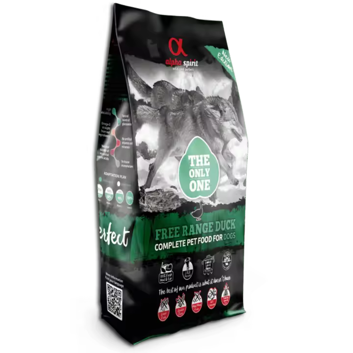 Pienso Alpha Spirit The Only One Pato 12 Kg - Natural, Sin Gluten y Sin Cereales - 1