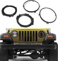 Juego De Bajadas De Faros Redondos De 7 Pulgadas Para Jeep Wrangler JK 2007-2017 Soporte Metálico De Anillo Para Luz Accesorios De Automóvil - details 1