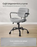 Silla Ergonómica de Escritorio con Reposabrazos Individuales - Silla Giratoria de Oficina con Inclinación y Altura Ajustable, Ideal para Dormitorio u Oficina - details 16