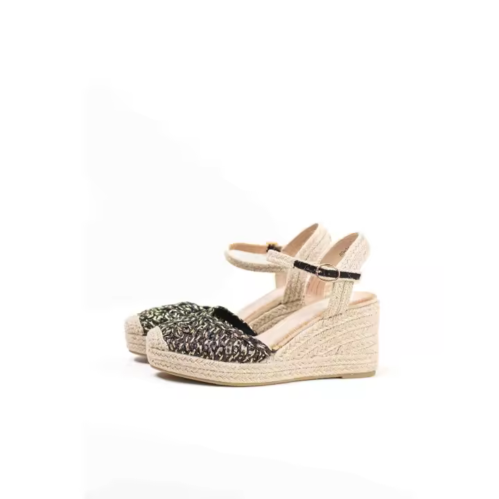 Paloma Wang alpargatas cuñas altas de espartos con plataforma mujer diseño trenzado - 1