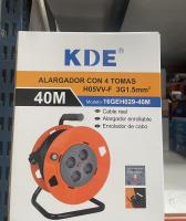 Alargador con 4 Tomas KDE, 40M de Cable, Modelo 16GEH029 - 40M, Ideal para Trabajos Eléctricos y Proyectos - details 0
