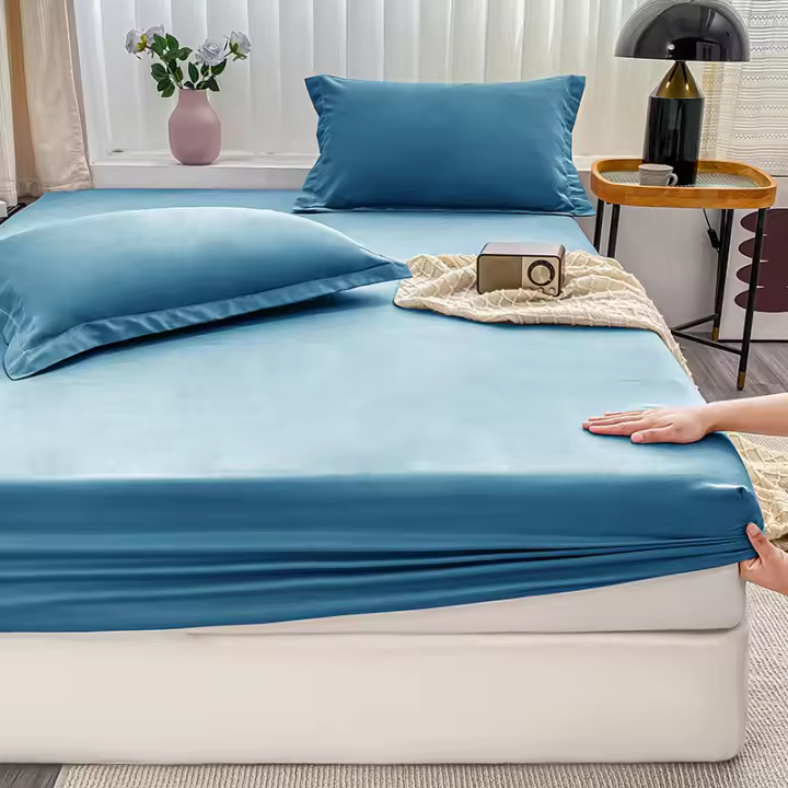 Cubierta Protectora Antideslizante Para Cama En Color Sólido Cubierta De Polvo 1PC Material De Poliéster 100% - 1