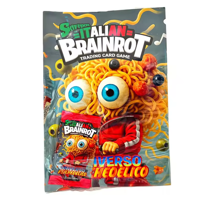 Álbum Archivador Skifidol Italian Brainrot TCG + 1 sobre de Cartas, SERIE 1 alpha, SERIE 2 BETA Y SERIE 3 - 1