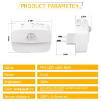 Lámpara Nocturna LED Con Sensor De Movimiento Inteligente EU Plug 220V Para Sala De Estar WC Pasillo Escalera Cocina Dormitorio - details 4