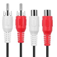 Banner - Cable de audio estereo 2x RCA macho - 2x RCA hembra