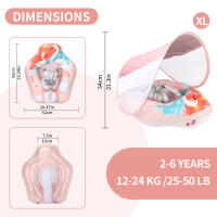 Anillo de natación para bebé, estilo cisne rosa, anillo para axilas, protección solar, anillo de natación para niños, transfronterizo - details 8