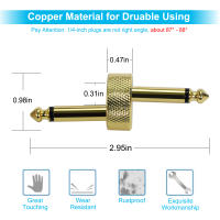 Conector De Pedal De Guitarra 1/4 Pulgada Z Tipo 6.3mm Coupler 4 Piezas Conector TS De Cobre Macho Para Efectos De Guitarra - details 4