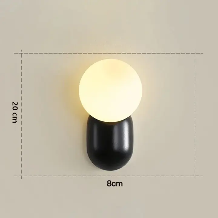 Lámpara De Pared LED Macaron Para Dormitorio Sala De Estar Habitación Infantil Baño Iluminación De Espejo Decorativa Fuente De Luz Moderna Incluye Bombillas Instalación Auto-Contenida - 1