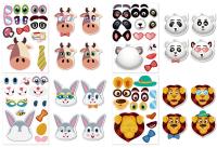 Juego Educativo Para Niños Y Niñas De 12 Hojas Puzles DIY De Animales Faces Divertidos Y Educativos Regalos Para Niños - details 8