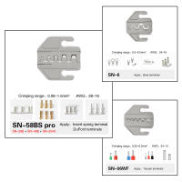 Alicates De Prensa 6 En 1 SN-58B Kit De 5 Mandíbulas Para Terminales Eléctricos 2.8 4.8 6.3 VH2.54 3.96 2510/tubo/terminals Aislados Herramientas De Clampaje - details 4
