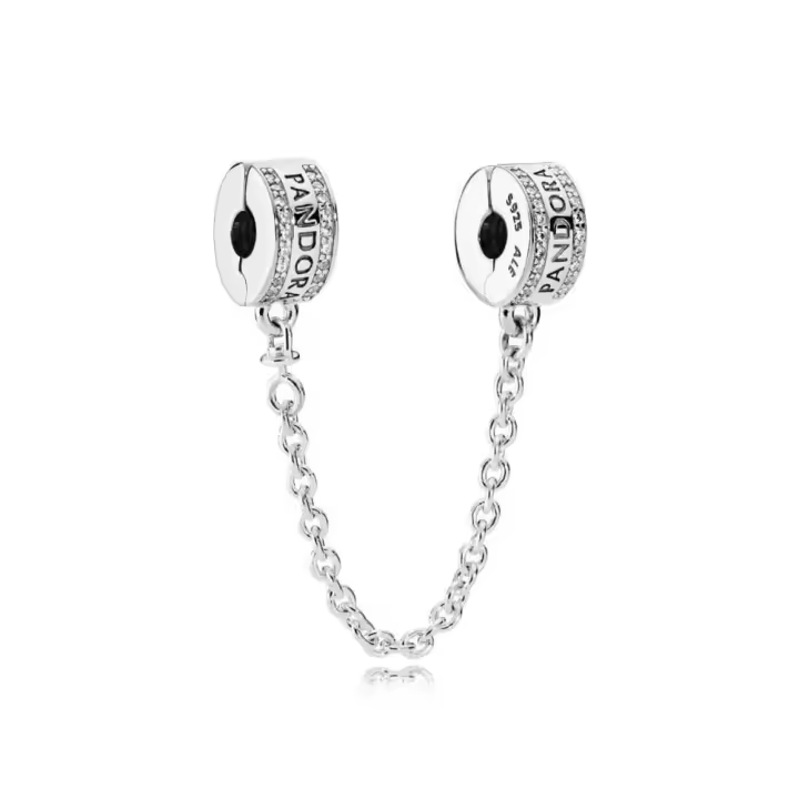 792057CZ-05 - Cadena de seguridad circonitas con Logo Pandora 792057CZ-05 PANDORA Raíz Joyas de Plata Joyas Pandora MUJER inicio Cadenas Pandora Mujer Pandora original - 1