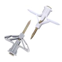 Pack De 10 Tubos De Expansión De Avión Plástico Para Techo Placas De Gypsum Expansión De Pared Hueca Tornillo Con Anclaje 3.5*50 + Plug 8*50 Material Plástico - details 0