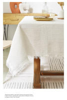 Mantel De Lino Y Algodón Rustico Para Hogar Y Bodas Con Borlas Ideal Para Comedor Cocina Picnics Y Fiestas Estilo Rústico Farmhouse - details 11