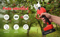 Tijeras de Poda Eléctricas Inalámbricas 750W Potente, 2 Baterías + Cargador, para Ramas Gruesas + Kit de Regalo - details 2