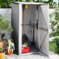 vidaXL Cobertizo de Jardín Acero Galvanizado Almacenamiento Armario Color Gris,  Verde,  Antracita y mas - details 0