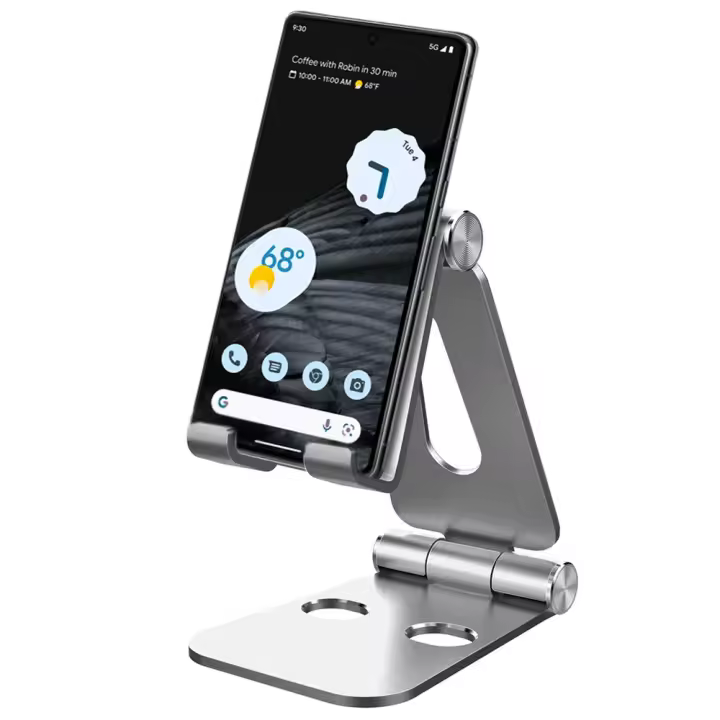 Niucom soporte de móvil, tablet, consola portátil soporte portátil de escritorio de aluminio plegable con base antideslizante para setup - 1