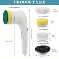 Limpieza Eléctrica Multifunctional Cinco En Uno Para Baño Y Cocina Herramientas De Limpieza Plástica Sin Químicos - details 0